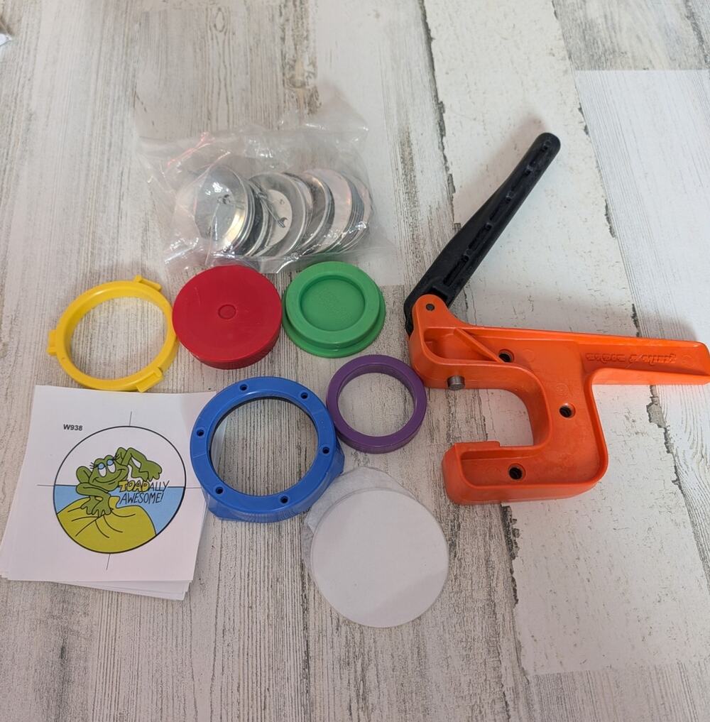 Badge-a-Minit Pin Button Maker Handheld 8 Pack